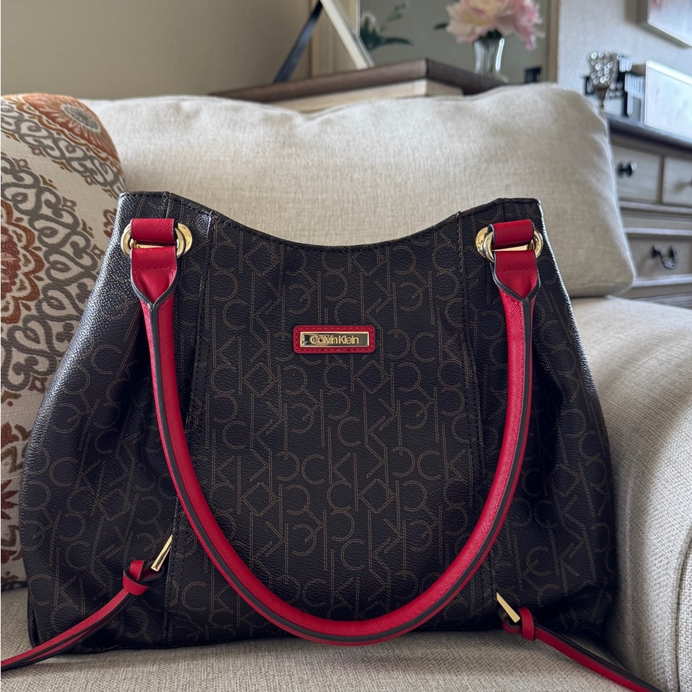 Calvin Klein Signature Monogram Satchel